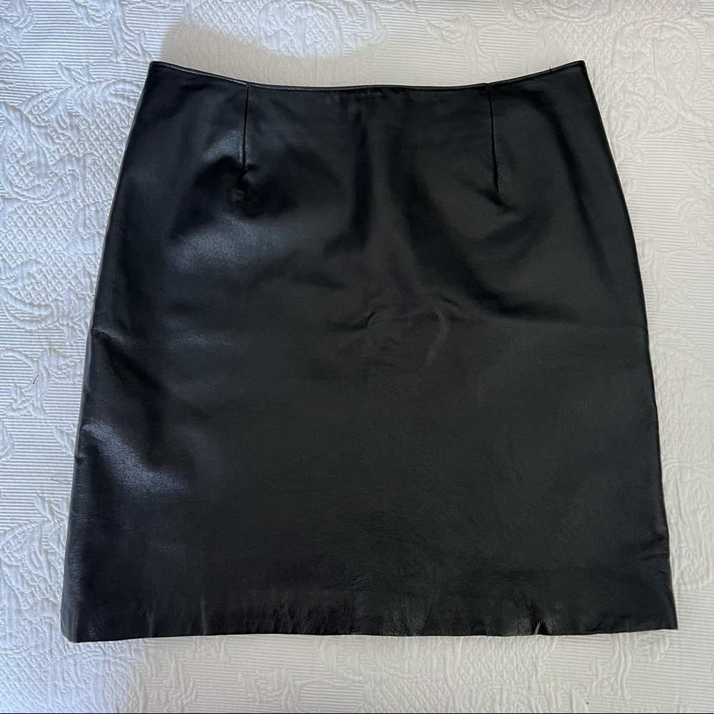 Genuine Leather Mini Skirt